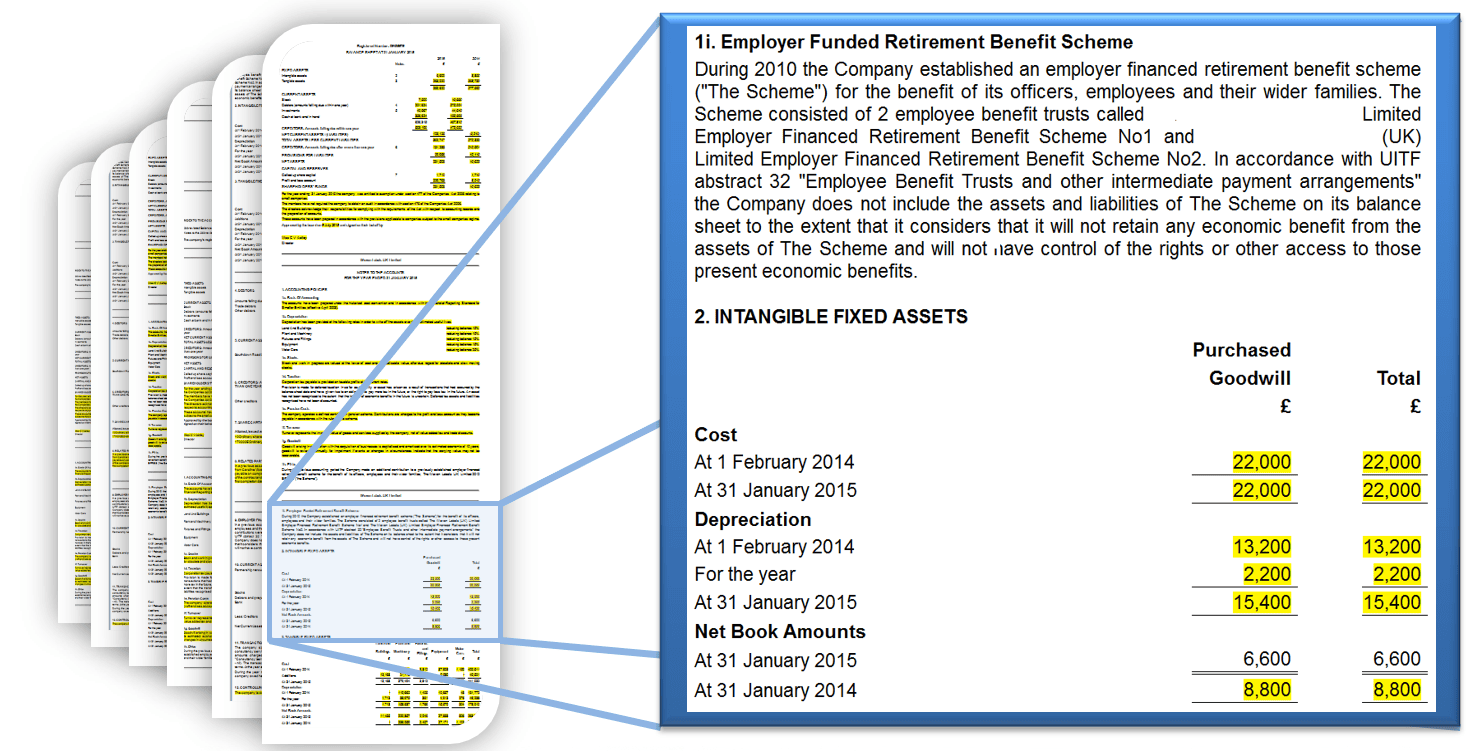 Partially tagged ESEF document